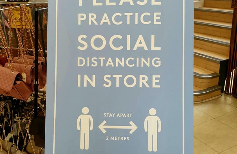 Social distancing sign 
