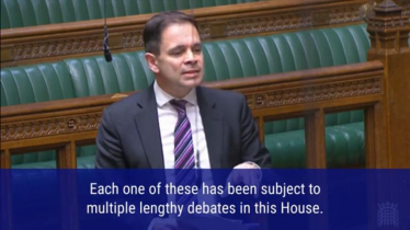 Robin asks the Leader of the House for more time to debate the statutory instruments.